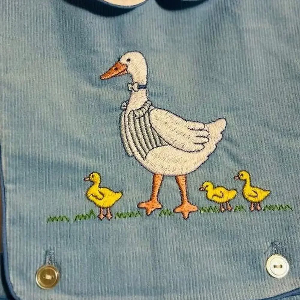 Vtg Infant Blue Corduroy Overall Jumper Pant/Shirt 24 months, Once Upon a Time